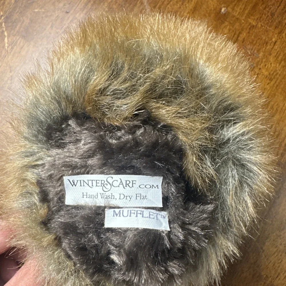 WinterScarf Faux Fur Muff Hand Warmer Brown‎ Black Single Replacement